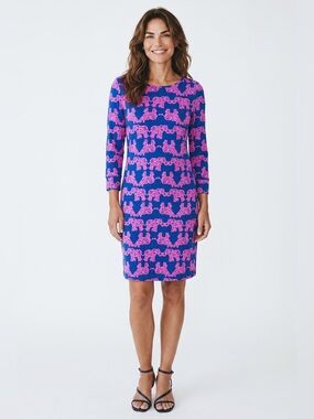 Lilly Pulitzer Marlowe Pack Your Trunk Pima Cotton Shift Dress XS